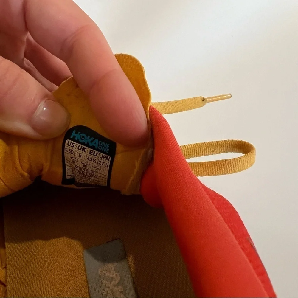 Hoka bondi X fiesta amber yellow